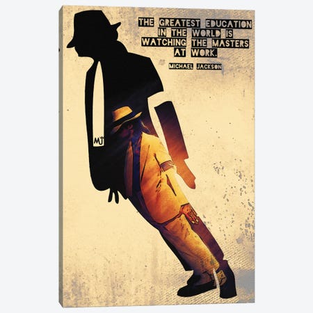 The Greatest Education - Michael Jackson Quotes Canvas Print #RKG202} by Gunawan RB Canvas Print