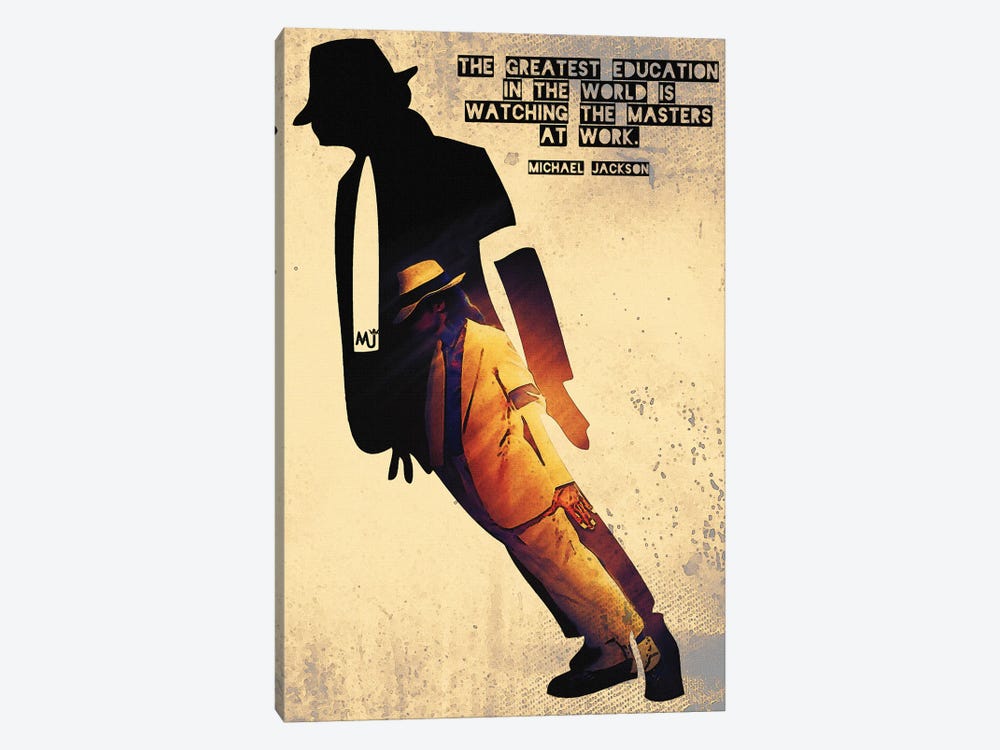 The Greatest Education - Michael Jackson Quotes by Gunawan RB 1-piece Canvas Artwork
