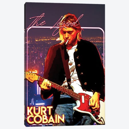 The Legend - Kurt Cobain Canvas Print #RKG203} by Gunawan RB Art Print