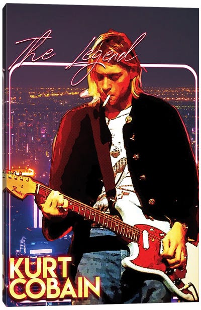 The Legend - Kurt Cobain Canvas Art Print - Gunawan RB