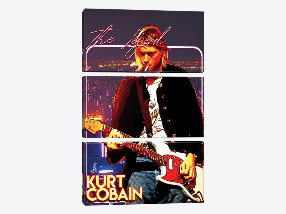 The Legend - Kurt Cobain by Gunawan RB 3-piece Canvas Print