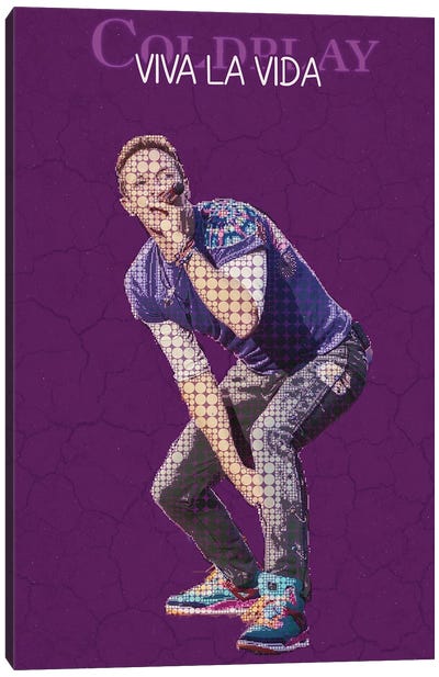 Viva La Vida - Chris Martin - Coldplay Canvas Art Print - Microphone Art