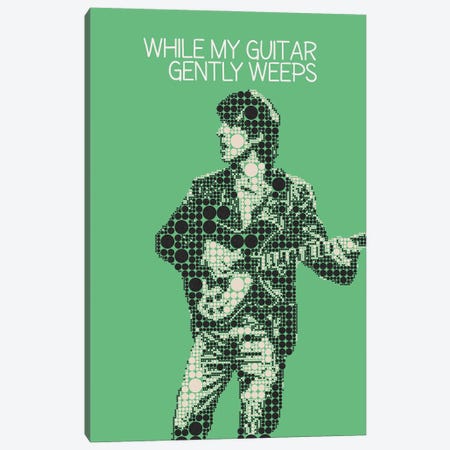While My Guitar Gently Weeps - George Harrison - The Beatles Canvas Print #RKG216} by Gunawan RB Canvas Print
