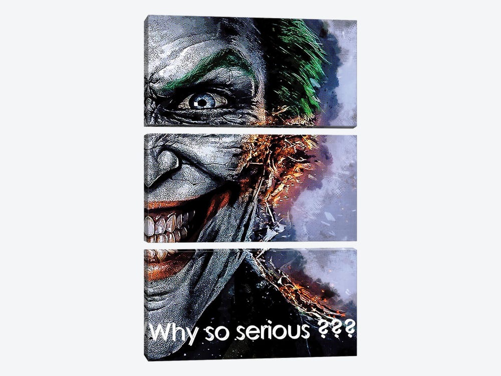 Why So Serious by Gunawan RB 3-piece Canvas Art