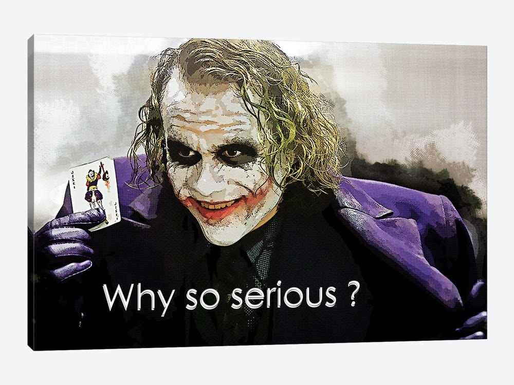Why So Serious - Joker Quotes by Gunawan RB 1-piece Art Print