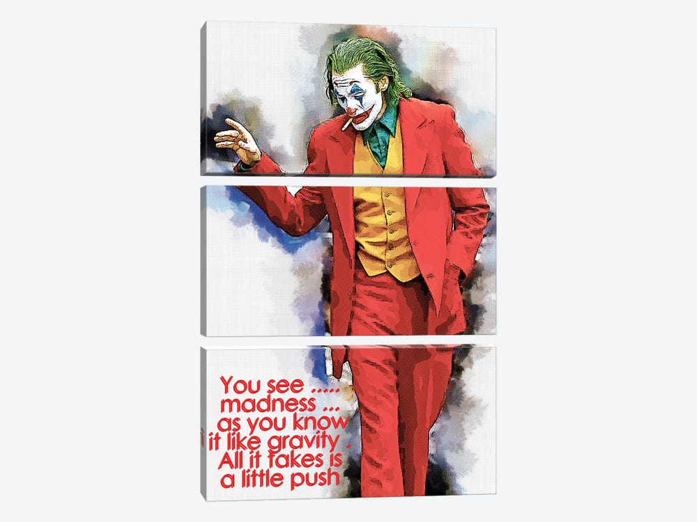 You See - Joker Quotes by Gunawan RB 3-piece Canvas Art Print