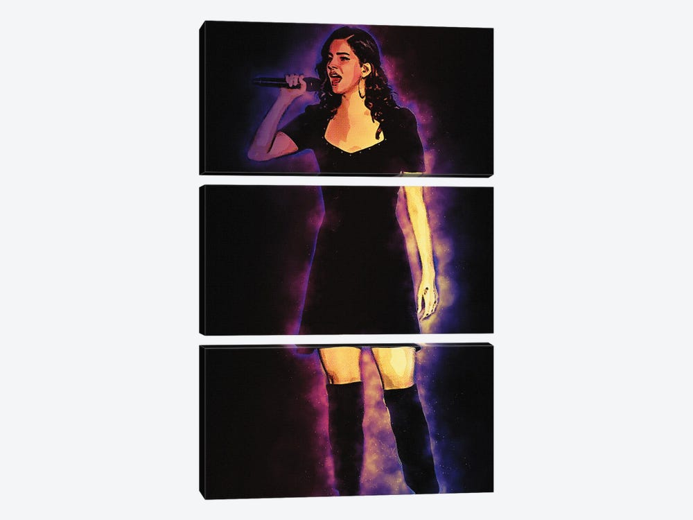 Spirit Of Lana Del Rey II by Gunawan RB 3-piece Canvas Art Print