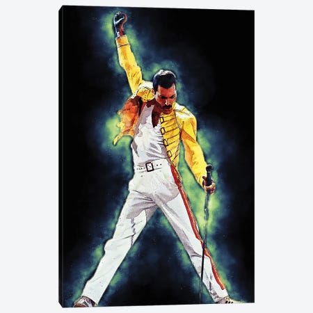 Spirit Of Freddie Mercury Canvas Print #RKG227} by Gunawan RB Canvas Art