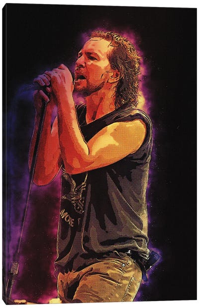 Spirit Of Eddie Vedder Canvas Art Print - Eddie Vedder