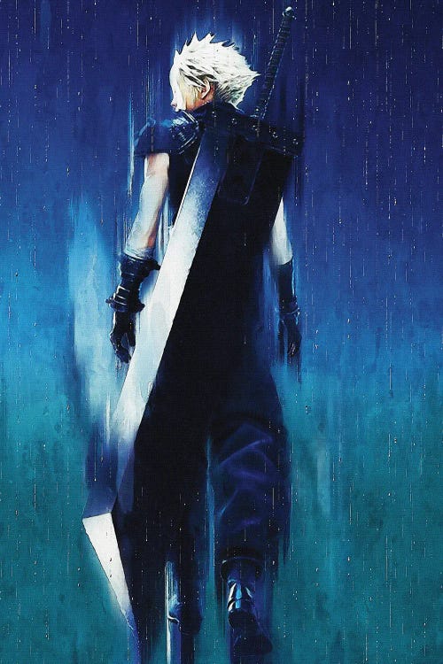 Cloud Strife – Final Fantasy VII Paint by Gunawan RB wall art