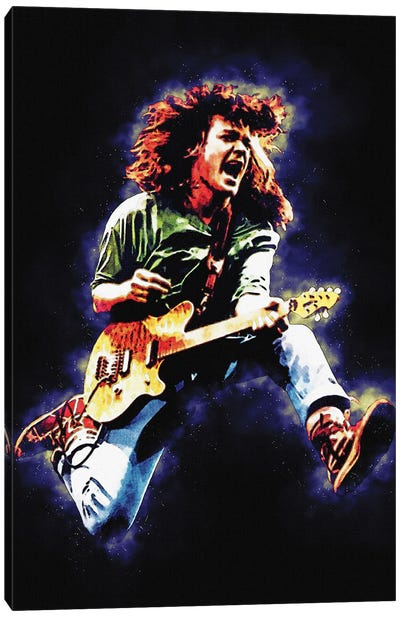Spirit Of Edward Lodewijk Van Halen Jump Canvas Art Print - Gunawan RB