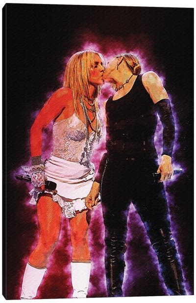 Spirit Of Britney Spears And Madonna Canvas Art Print - Madonna