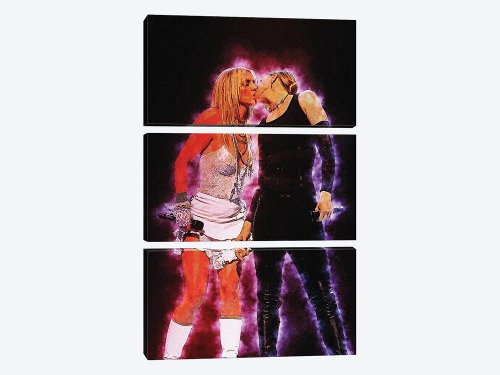 Spirit Of Britney Spears And Madonna by Gunawan RB 3-piece Canvas Print