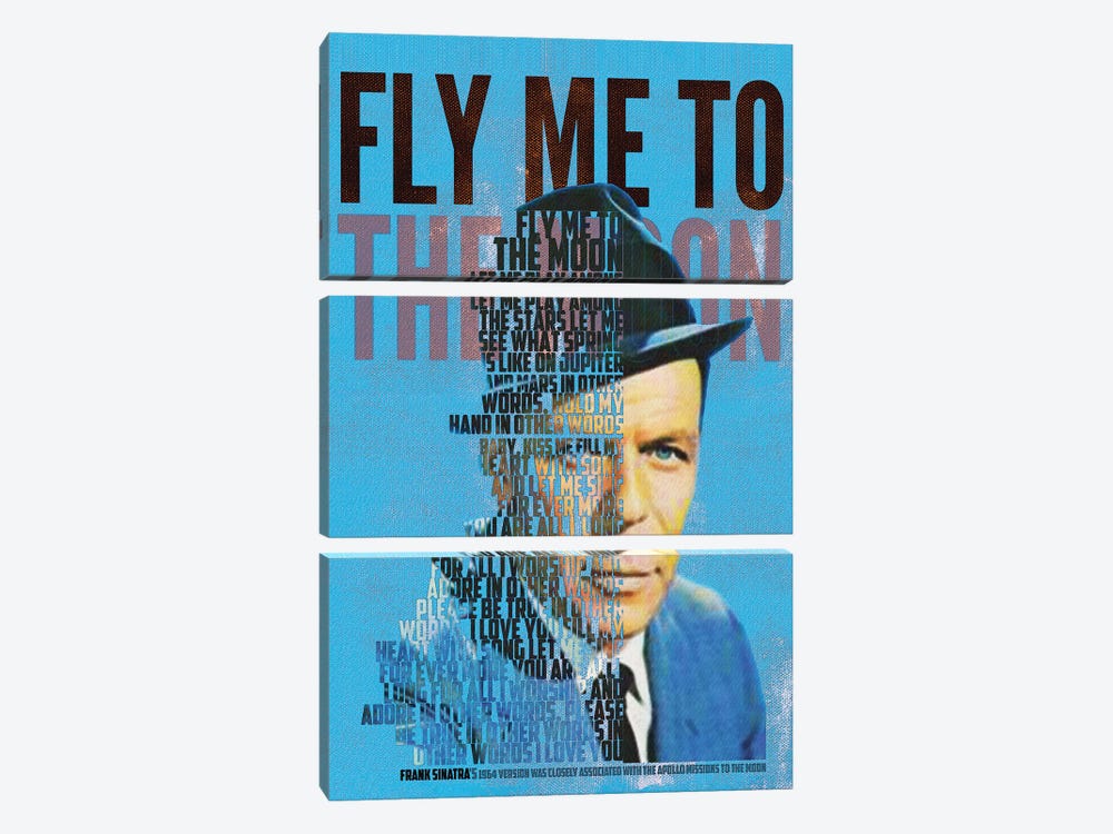 Fly Me To The Moon - Frank Sinatra by Gunawan RB 3-piece Canvas Art