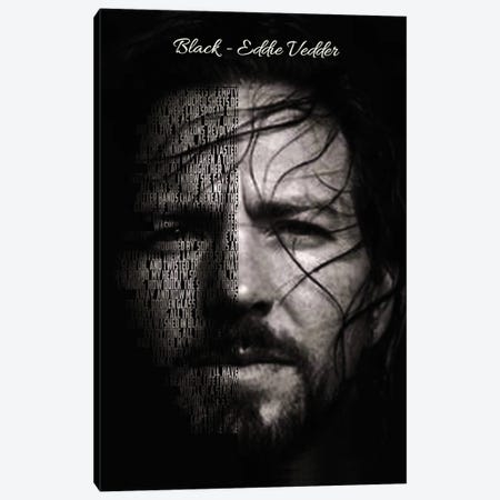Black - Eddie Vedder Canvas Print #RKG238} by Gunawan RB Canvas Wall Art