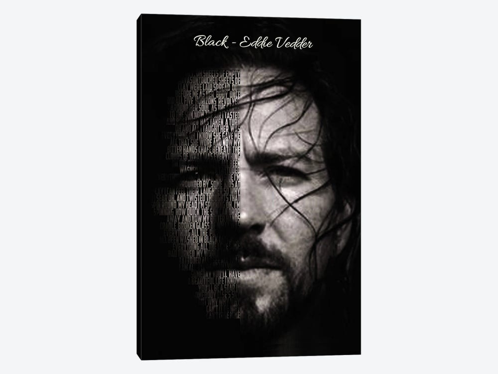 Black - Eddie Vedder by Gunawan RB 1-piece Canvas Art Print