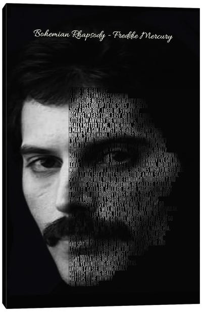 Bohemian Rhapsody Canvas Art Print - Freddie Mercury