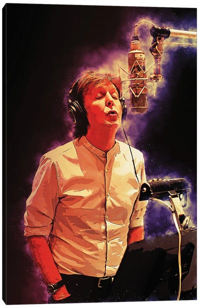 Spirit Of Paul Mccartney In Recording Studio Canvas Art Print - Paul McCartney