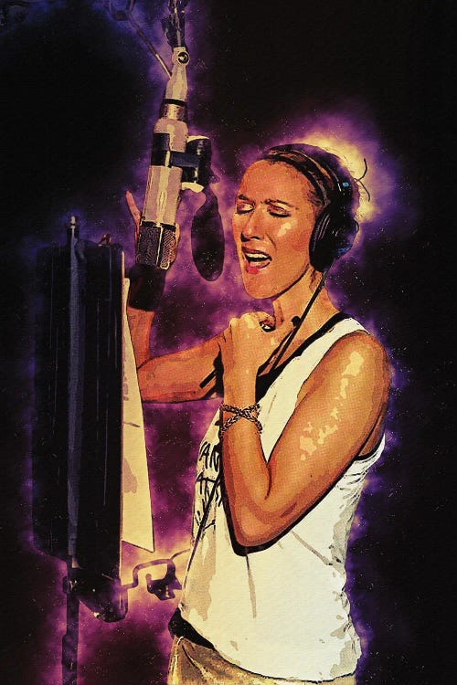 Spirit Of Celine Dion In Recording Studio