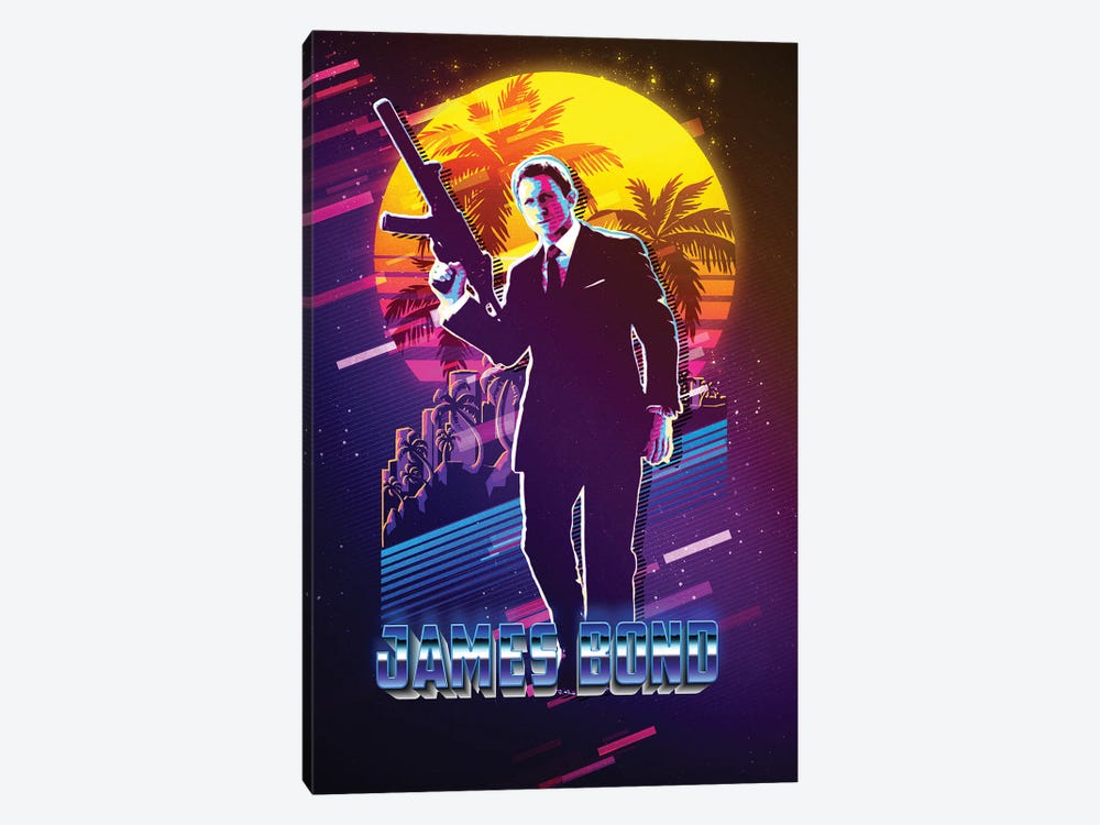 Daniel Craig Is James Bond Retro by Gunawan RB 1-piece Canvas Print
