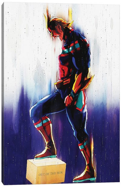All Might Boku My Hero - Out Of The Box Canvas Art Print - My Hero Academia