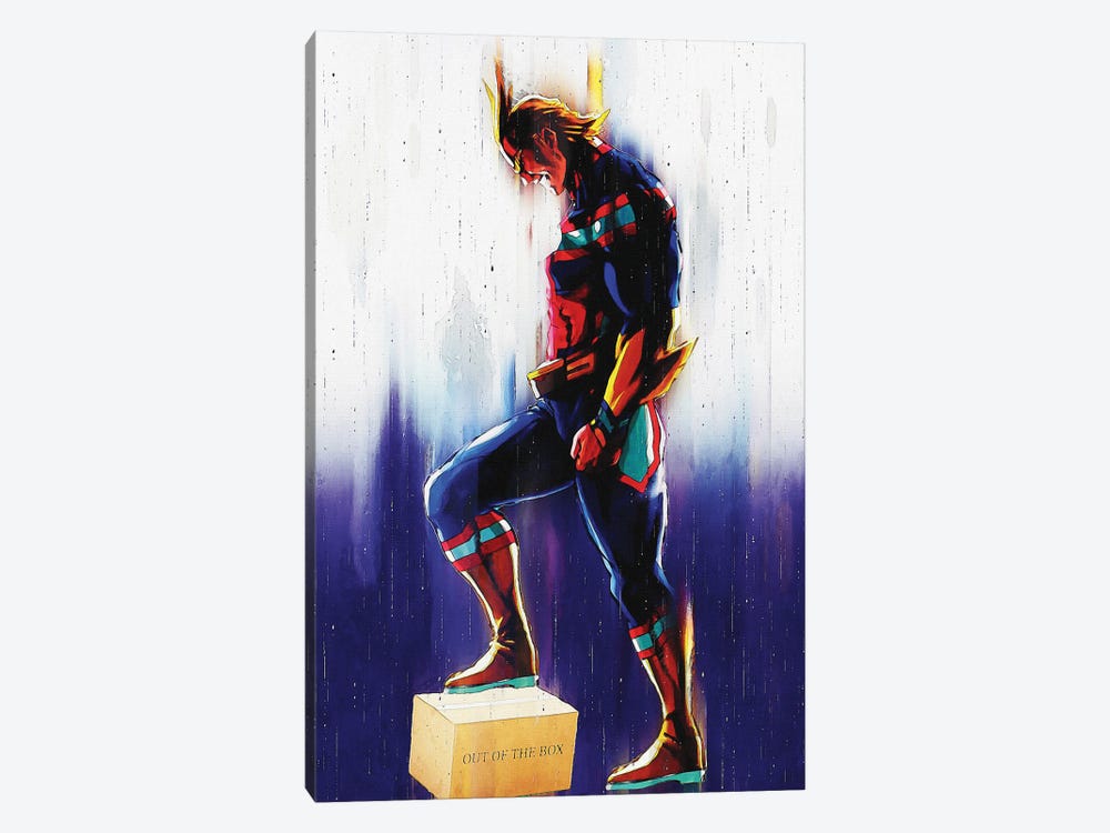 All Might Boku My Hero - Out Of The Box by Gunawan RB 1-piece Art Print