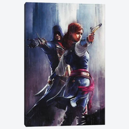 Elise And Arno - Assassins Creed Canvas Print #RKG39} by Gunawan RB Canvas Wall Art