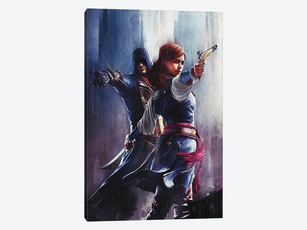 Elise And Arno - Assassins Creed by Gunawan RB 1-piece Canvas Art Print