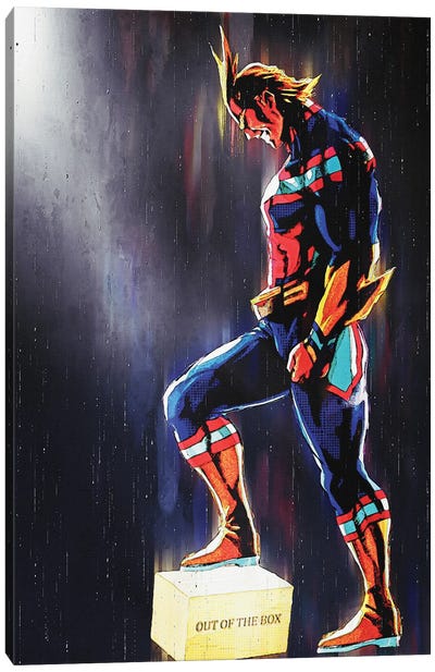 All Might Boku My Hero - Out Of The Box II Canvas Art Print - My Hero Academia