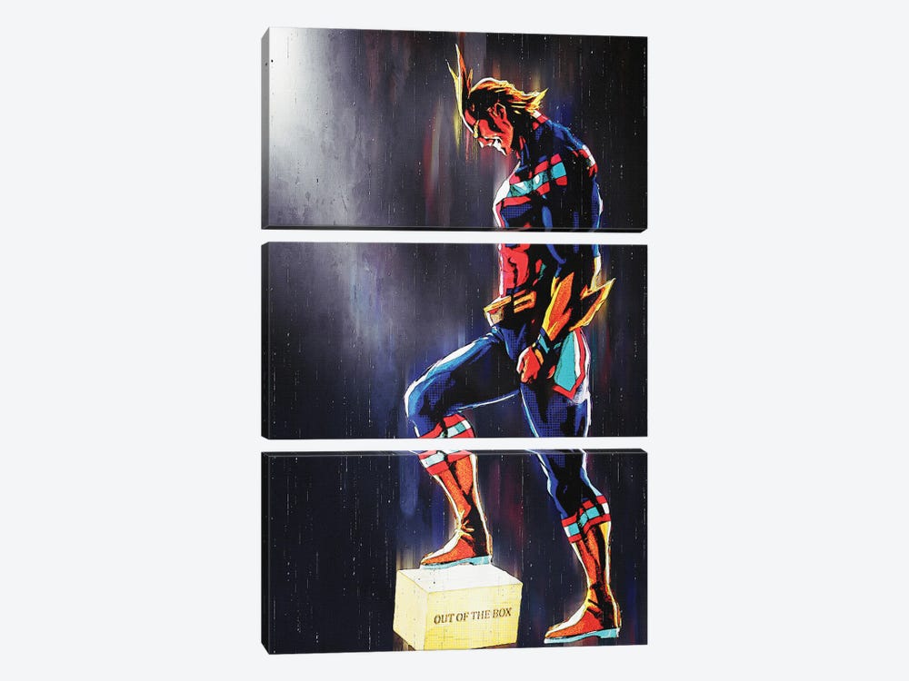 All Might Boku My Hero - Out Of The Box II by Gunawan RB 3-piece Canvas Wall Art