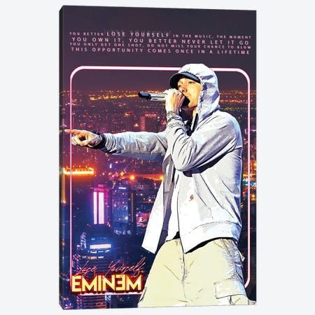 Eminem - Lose Yourself Canvas Print #RKG40} by Gunawan RB Art Print
