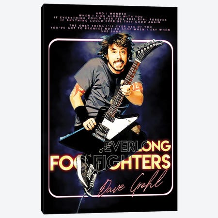 Everlong - Foo Fighters - Dave Grohl Canvas Print #RKG41} by Gunawan RB Canvas Art Print