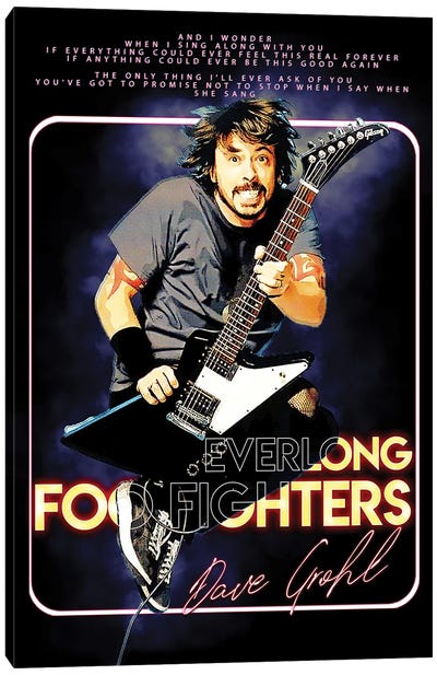 Everlong - Foo Fighters - Dave Grohl Canvas Art Print - Dave Grohl