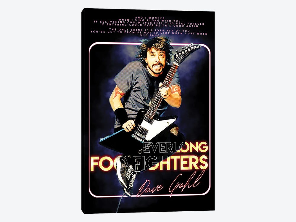 Everlong - Foo Fighters - Dave Grohl by Gunawan RB 1-piece Canvas Artwork