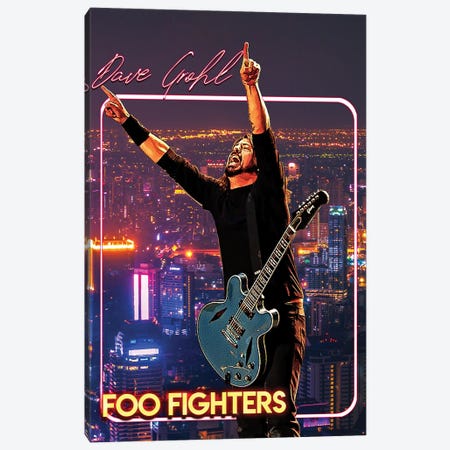 Foo Fighters Dave Grohl Canvas Print #RKG44} by Gunawan RB Canvas Art