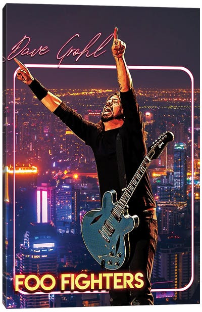 Foo Fighters Dave Grohl Canvas Art Print - Gunawan RB