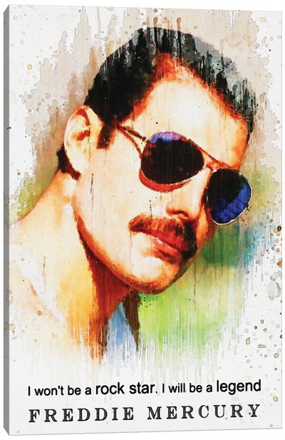 Freddie Mercury Quotes Canvas Art Print - Gunawan RB