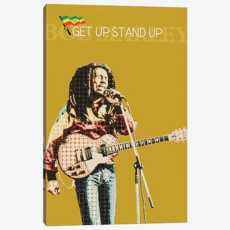 Get Up, Stand Up - Bob Marley Canvas Print #RKG46} by Gunawan RB Canvas Art
