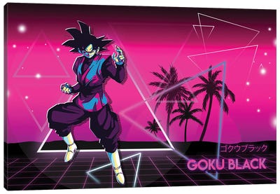 Goku Black - Dragonball Retro Canvas Art Print