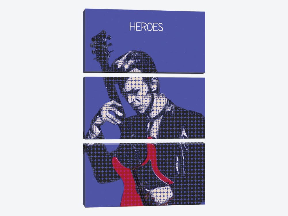 Heroes - David Bowie by Gunawan RB 3-piece Art Print