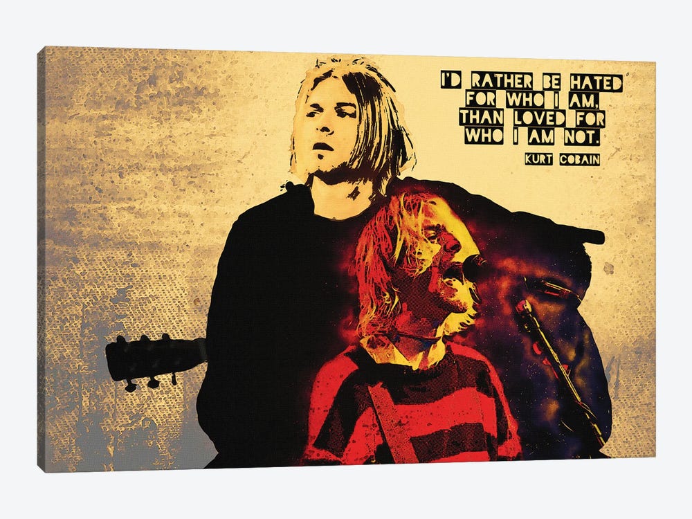 I'd Rather Be Hated - Kurt Cobain Quote by Gunawan RB 1-piece Art Print