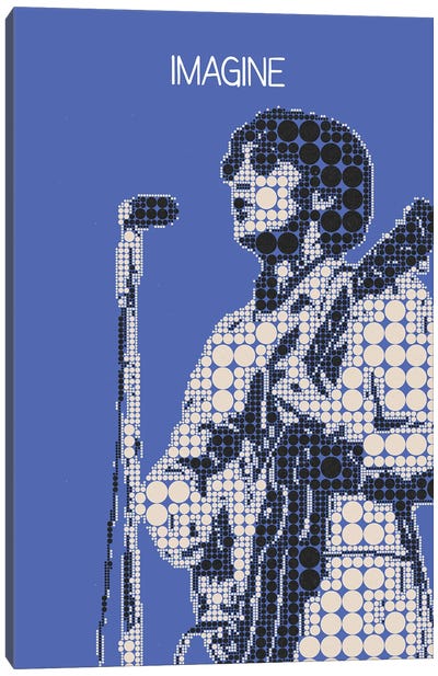 Imagine - John Lennon Canvas Art Print - Microphone Art