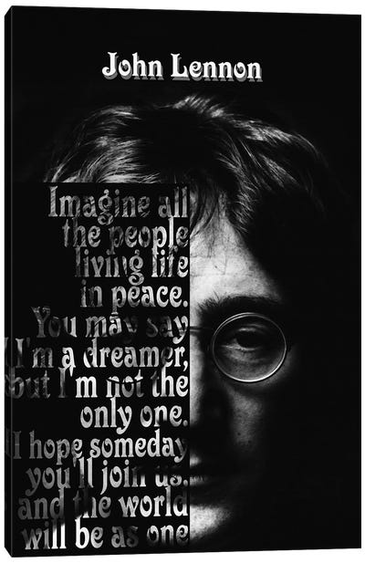 John Lennon Quotes Canvas Art Print - Rock-n-Roll Art