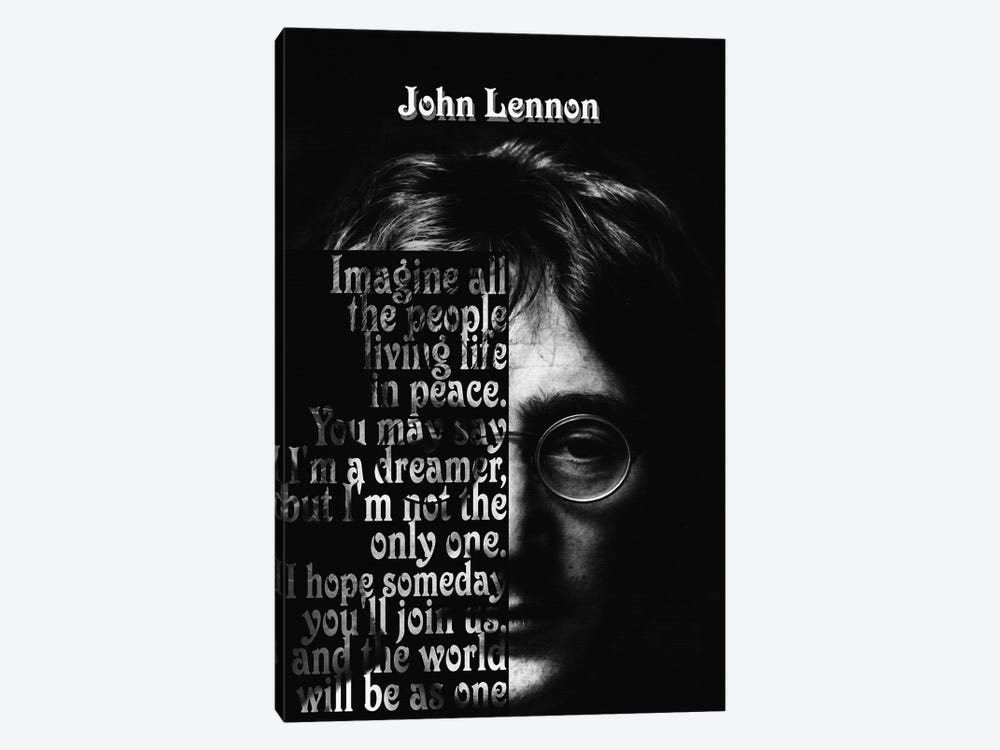 John Lennon Quotes by Gunawan RB 1-piece Canvas Art Print