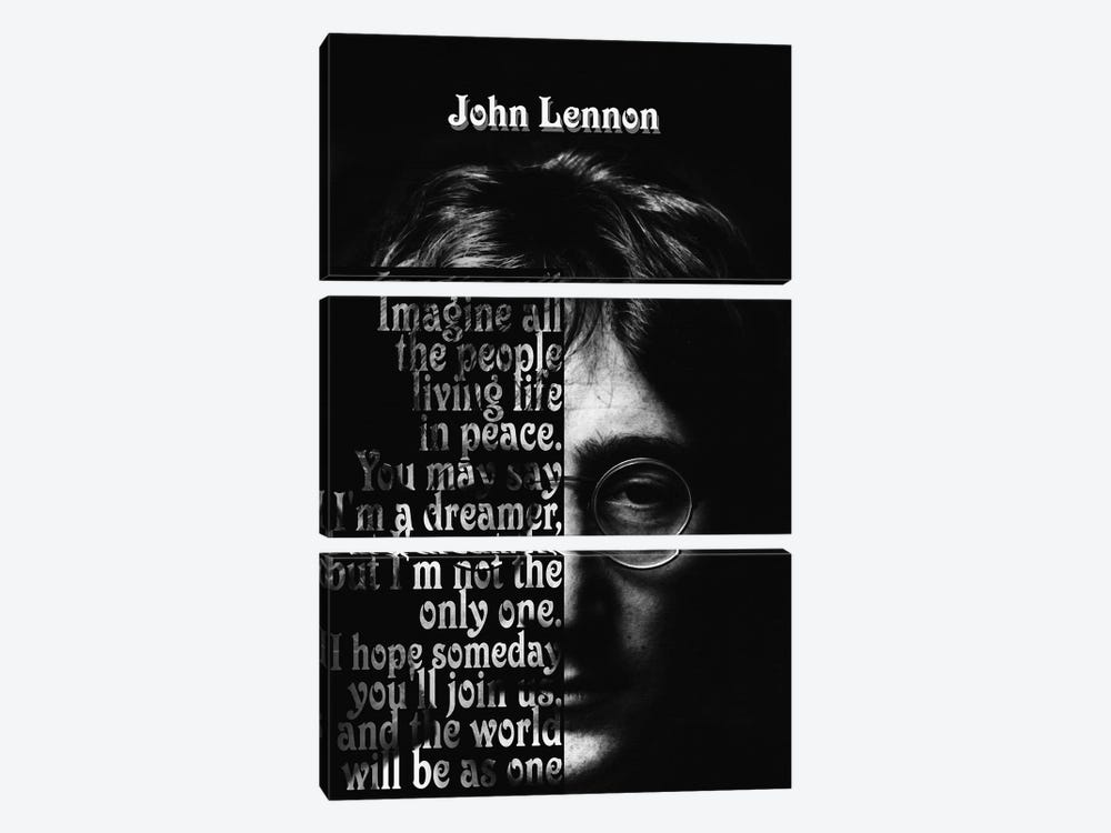 John Lennon Quotes by Gunawan RB 3-piece Canvas Art Print