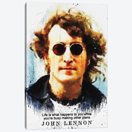 John Lennon Quotes II Canvas Print #RKG69} by Gunawan RB Art Print