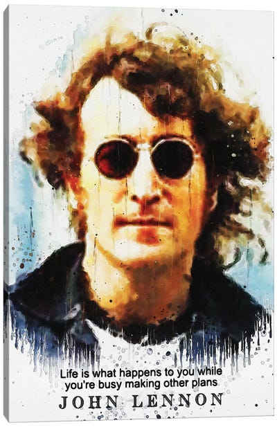 John Lennon Quotes II Canvas Art Print - John Lennon