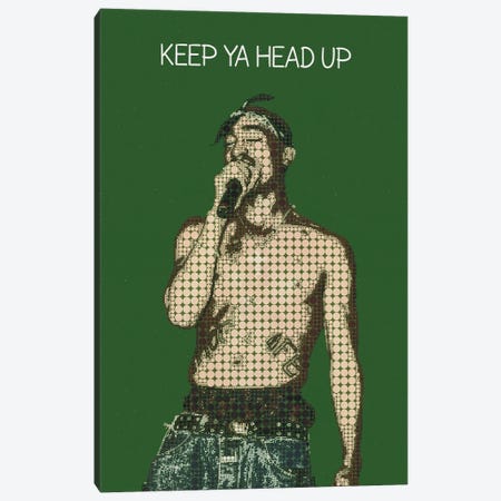 Keep Ya Head Up - Tupac Shakur Canvas Print #RKG76} by Gunawan RB Art Print
