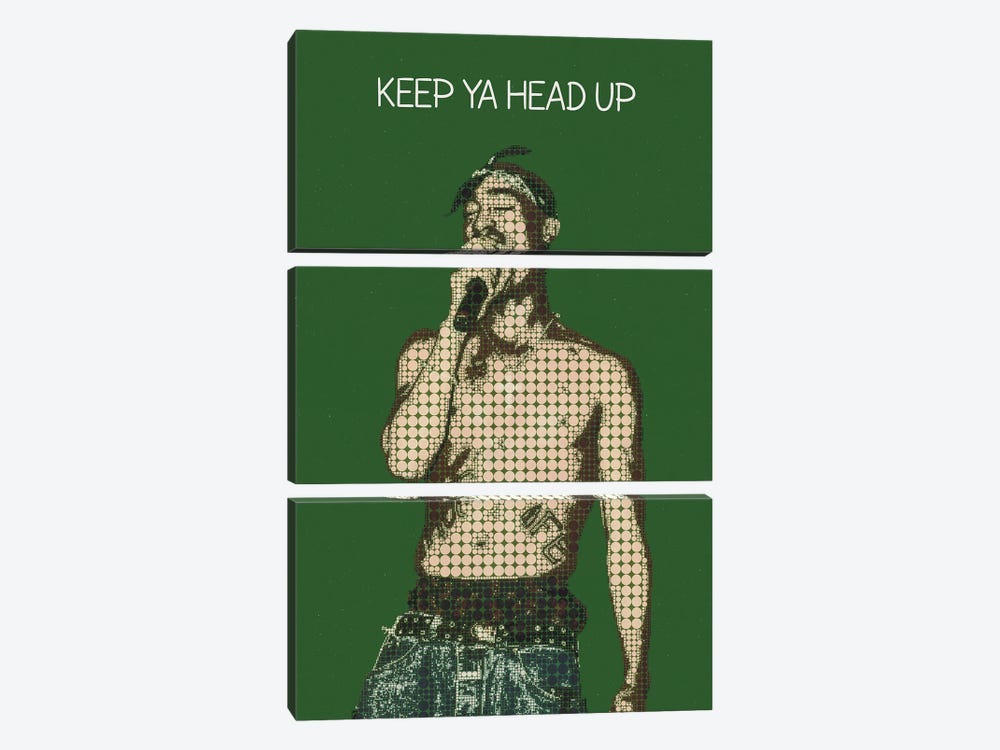 Keep Ya Head Up - Tupac Shakur by Gunawan RB 3-piece Canvas Art
