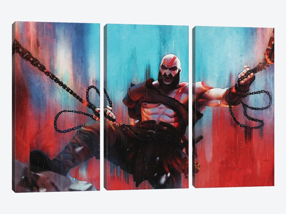 Kratos - God Of War II by Gunawan RB 3-piece Canvas Artwork